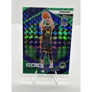 2024-25 Panini Mosaic - Epic Performers Stephen Curry #3 Green Mosaic Prizm